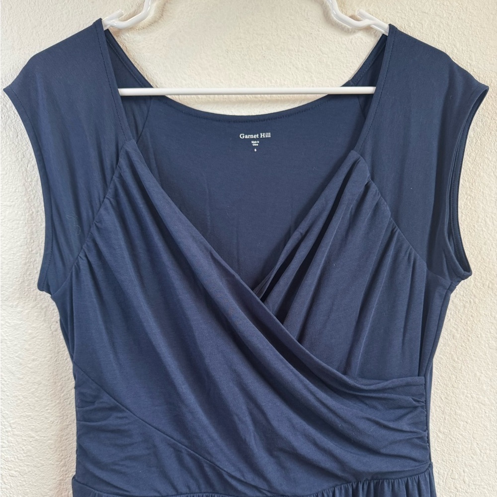 *NWOT* GARNET HILL Faux Wrap Cotton Dress - Picture 3 of 12